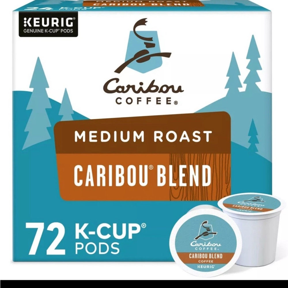 Caribou Blend Coffee Medium Roast Keurig K-Cups Pods 72 Count NEW